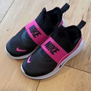 Nike Kids Black and Pink Slip-On Sneakers